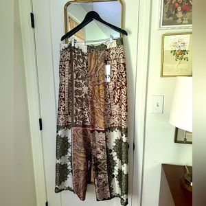 Flowy patchwork multicolored pants